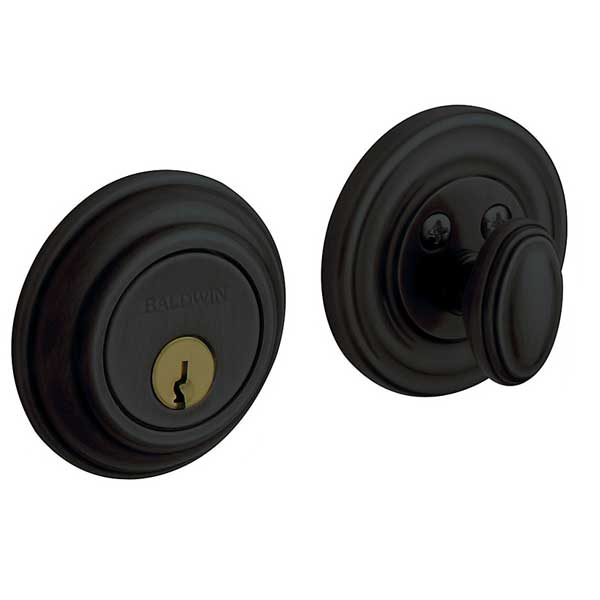 Baldwin - 8231 Traditional Deadbolt  - 190 - Satin Black- Grade 1