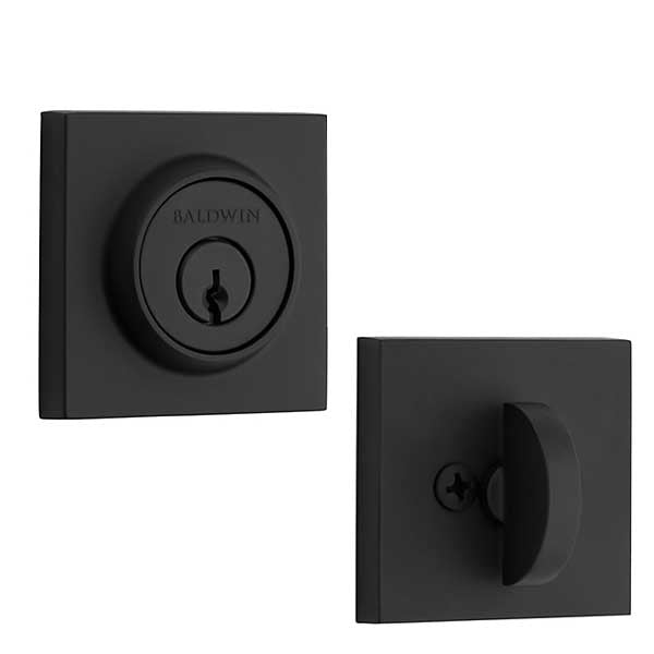Baldwin Reserve - Contemporary Square Deadbolt - Satin Black - Grade 2