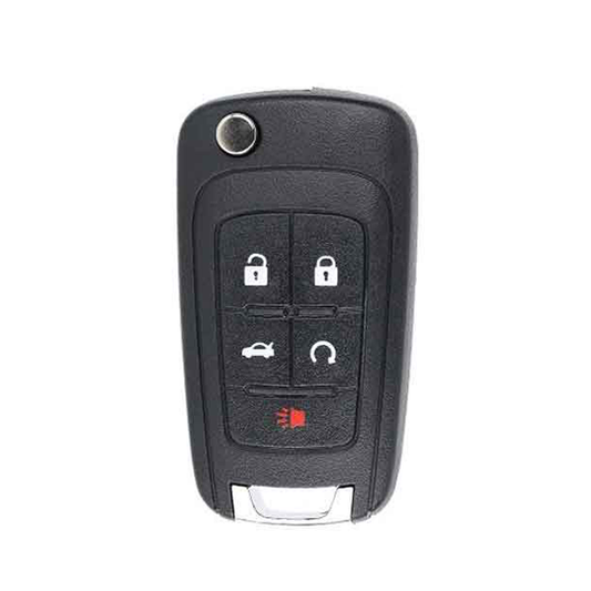 2010-2019 GM / 5-Button Flip Key / PEPS / PN: 13504199 / OHT01060512 / HU100 / PEPS