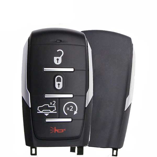 2019-2023 Ram 1500 Pickup / 5-Button Smart Key / PN: 68291690AE / OHT-4882056 / W/ Air Suspension / Silver Stripe